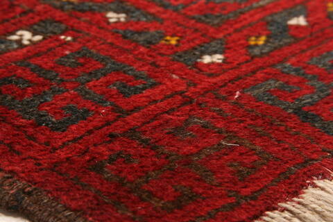 Kunduz Red Hand Knotted 39 X 70  Area Rug 100-30105 Image 5