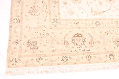 Tabriz Beige Hand Knotted 115 X 163  Area Rug 254-30144 Image 1