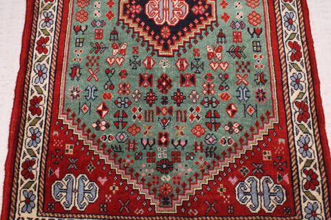 Abadeh Green Hand Knotted 26 X 40  Area Rug 400-30151 Image 1
