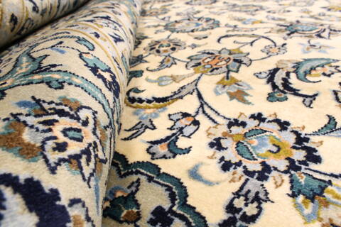 Nain Blue Hand Knotted 112 X 180  Area Rug 250-30176 Image 1