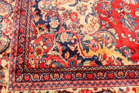 Mahal Beige Hand Knotted 106 X 143  Area Rug 250-30179 Image 12