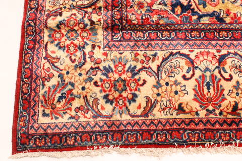 Mahal Beige Hand Knotted 106 X 143  Area Rug 250-30179 Image 9