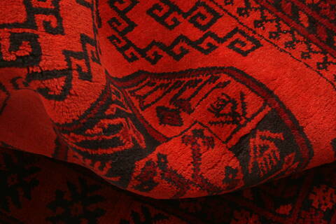 Kunduz Red Hand Knotted 36 X 66  Area Rug 100-30217 Image 1