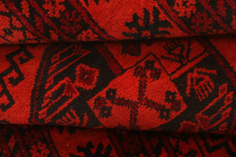 Kunduz Red Hand Knotted 36 X 66  Area Rug 100-30217 Image 3