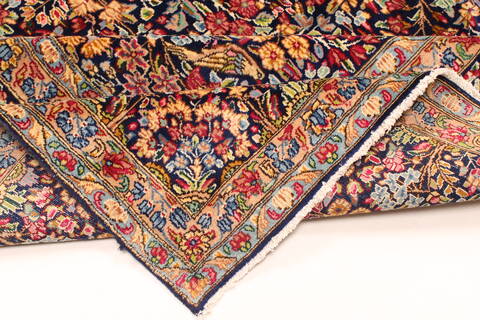 Kerman Green Hand Knotted 112 X 159  Area Rug 250-30223 Image 12
