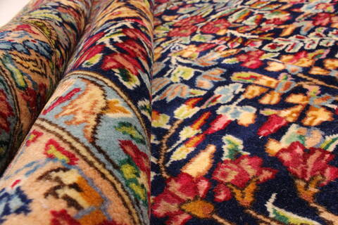 Kerman Green Hand Knotted 112 X 159  Area Rug 250-30223 Image 1