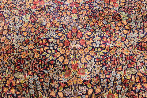 Kerman Green Hand Knotted 112 X 159  Area Rug 250-30223 Image 6