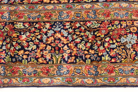 Kerman Green Hand Knotted 112 X 159  Area Rug 250-30223 Image 7