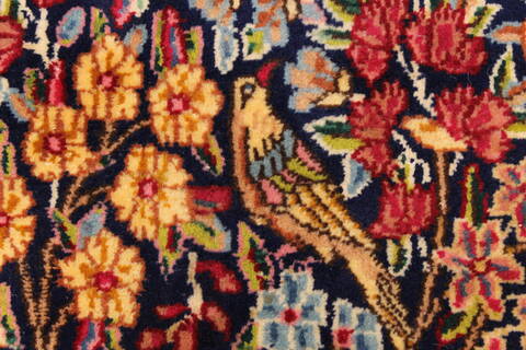 Kerman Green Hand Knotted 112 X 159  Area Rug 250-30223 Image 8