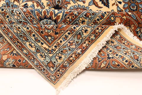 Kerman Blue Hand Knotted 119 X 214  Area Rug 250-30225 Image 11