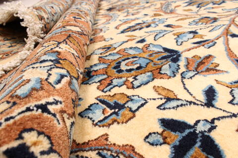 Kerman Blue Hand Knotted 119 X 214  Area Rug 250-30225 Image 12