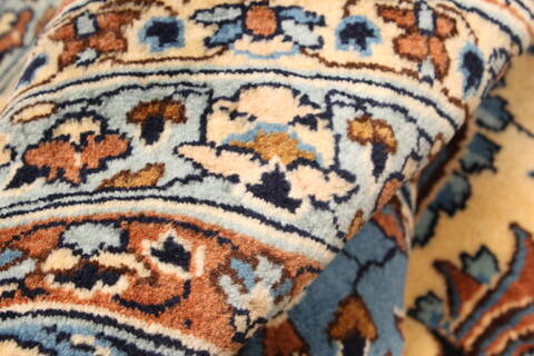 Kerman Blue Hand Knotted 119 X 214  Area Rug 250-30225 Image 2