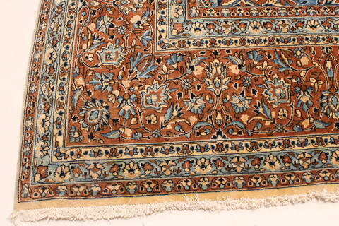 Kerman Blue Hand Knotted 119 X 214  Area Rug 250-30225 Image 4