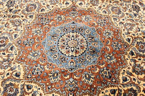 Kerman Blue Hand Knotted 119 X 214  Area Rug 250-30225 Image 5
