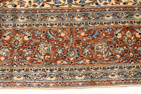 Kerman Blue Hand Knotted 119 X 214  Area Rug 250-30225 Image 6