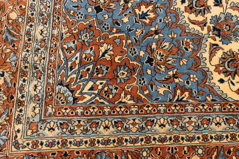 Kerman Blue Hand Knotted 119 X 214  Area Rug 250-30225 Image 7