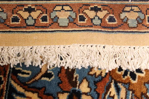 Kerman Blue Hand Knotted 119 X 214  Area Rug 250-30225 Image 9