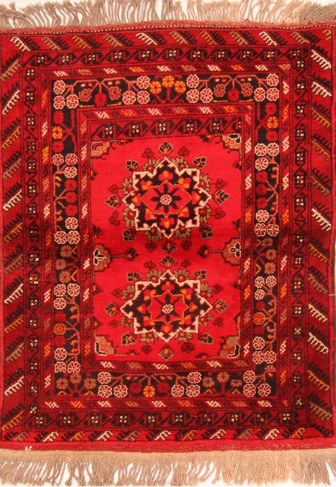 Kunduz Red Hand Knotted 38 X 49  Area Rug 100-30244 Image 0
