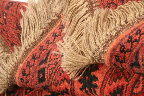 Turkman Red Hand Knotted 45 X 610  Area Rug 100-30245 Image 3