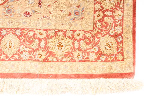 Qum Red Hand Knotted 45 X 67  Area Rug 254-30285 Image 1