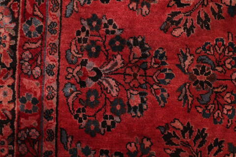 Hamedan Red Hand Knotted 810 X 126  Area Rug 400-30327 Image 2