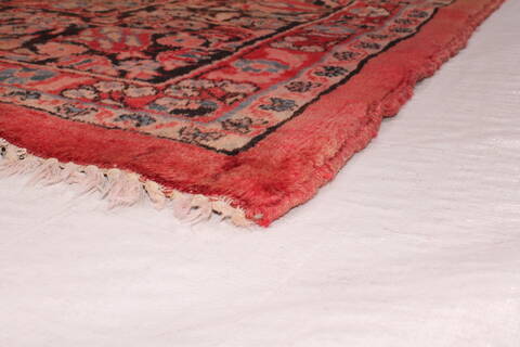 Hamedan Red Hand Knotted 810 X 126  Area Rug 400-30327 Image 3