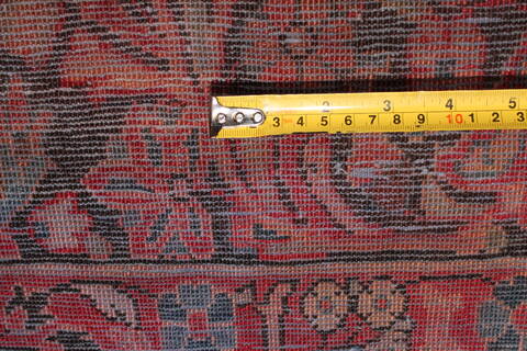 Hamedan Red Hand Knotted 810 X 126  Area Rug 400-30327 Image 4