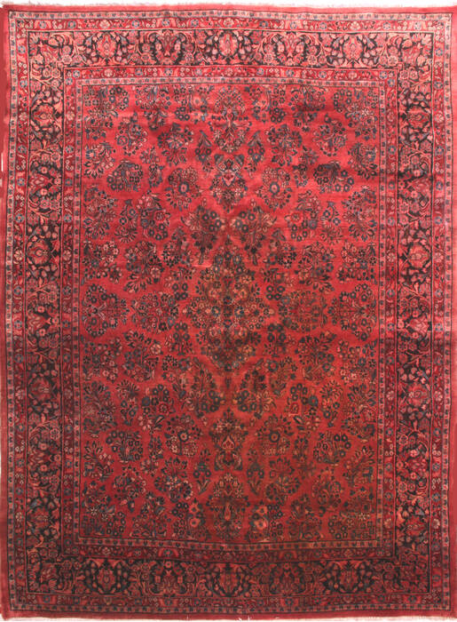 Hamedan Red Hand Knotted 810 X 126  Area Rug 400-30327 Image 0
