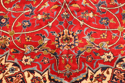 Najaf-abad Red Hand Knotted 102 X 150  Area Rug 250-30371 Image 10