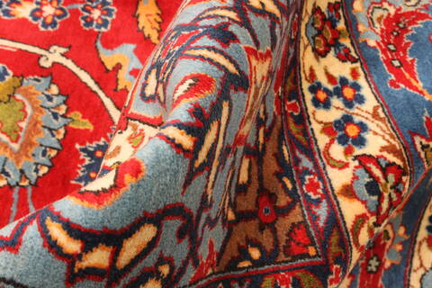 Najaf-abad Red Hand Knotted 102 X 150  Area Rug 250-30371 Image 5