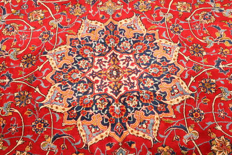 Najaf-abad Red Hand Knotted 102 X 150  Area Rug 250-30371 Image 8