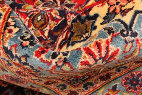 Kashan Red Hand Knotted 116 X 149  Area Rug 250-30376 Image 3