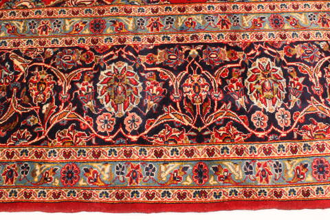 Kashan Red Hand Knotted 116 X 149  Area Rug 250-30376 Image 8