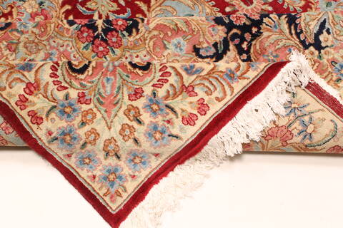 Kerman Red Hand Knotted 112 X 168  Area Rug 250-30391 Image 1