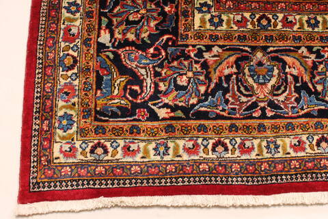 Mashad Red Hand Knotted 110 X 146  Area Rug 250-30392 Image 13