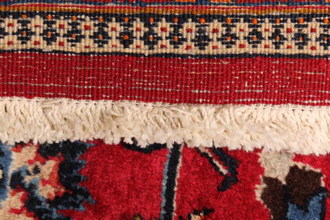 Mashad Red Hand Knotted 110 X 146  Area Rug 250-30392 Image 5