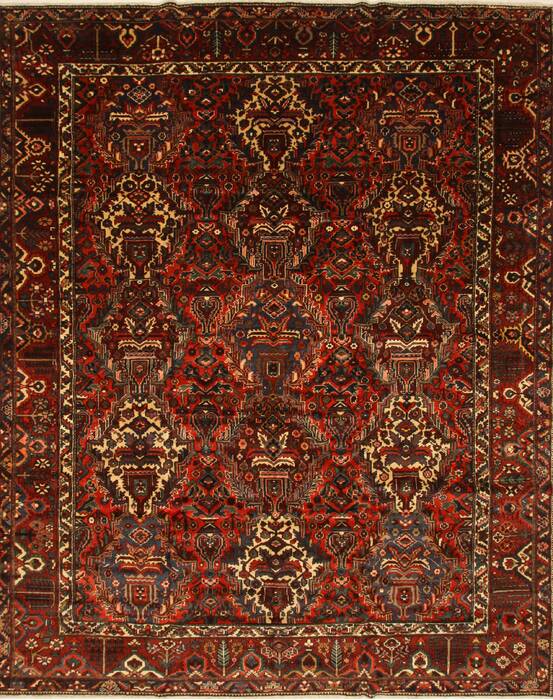 Bakhtiar Beige Hand Knotted 120 X 151  Area Rug 250-30396 Image 0
