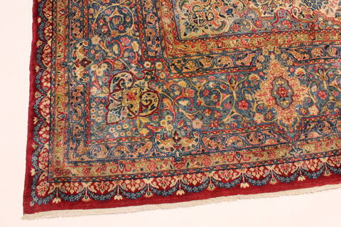 Kerman Red Hand Knotted 129 X 1510  Area Rug 250-30397 Image 12