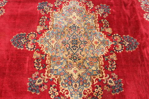 Kerman Red Hand Knotted 129 X 1510  Area Rug 250-30397 Image 13