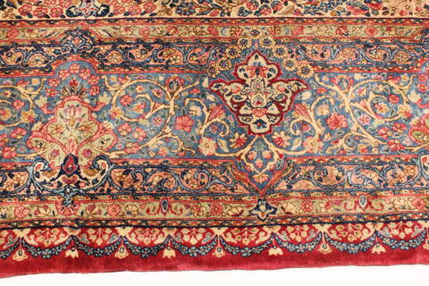 Kerman Red Hand Knotted 129 X 1510  Area Rug 250-30397 Image 1