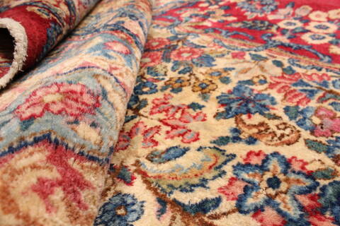 Kerman Red Hand Knotted 129 X 1510  Area Rug 250-30397 Image 7