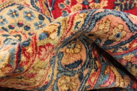 Kerman Red Hand Knotted 129 X 1510  Area Rug 250-30397 Image 8