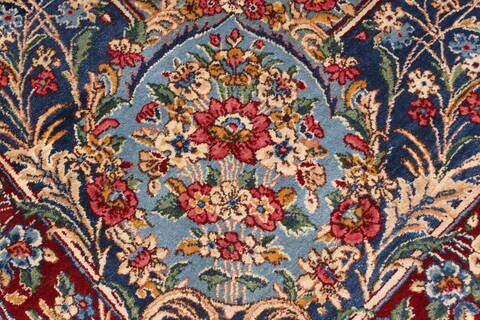 Kerman Red Hand Knotted 115 X 169  Area Rug 250-30400 Image 5