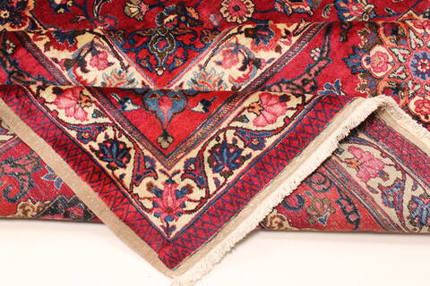 Mashad Red Hand Knotted 124 X 1811  Area Rug 250-30404 Image 13