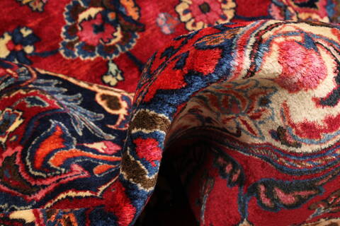 Mashad Red Hand Knotted 124 X 1811  Area Rug 250-30404 Image 1