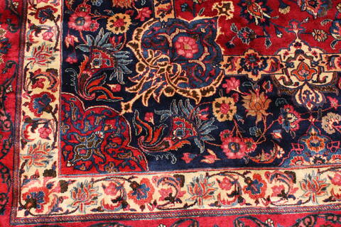 Mashad Red Hand Knotted 124 X 1811  Area Rug 250-30404 Image 9