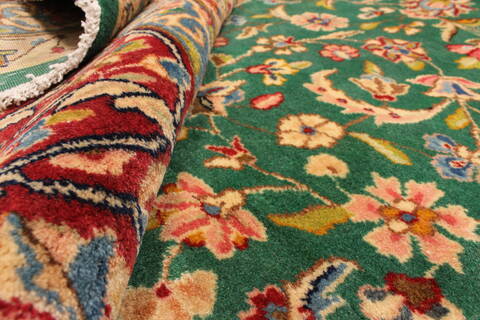 Kerman Red Hand Knotted 110 X 166  Area Rug 250-30406 Image 2