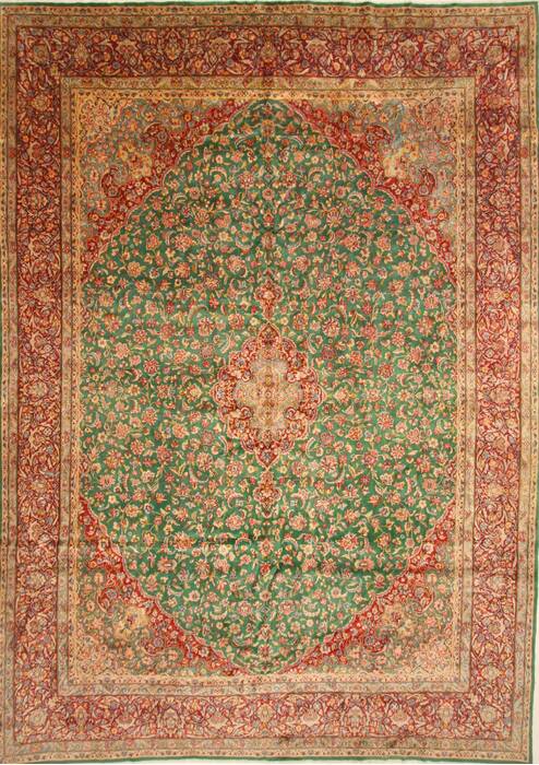 Kerman Red Hand Knotted 110 X 166  Area Rug 250-30406 Image 0