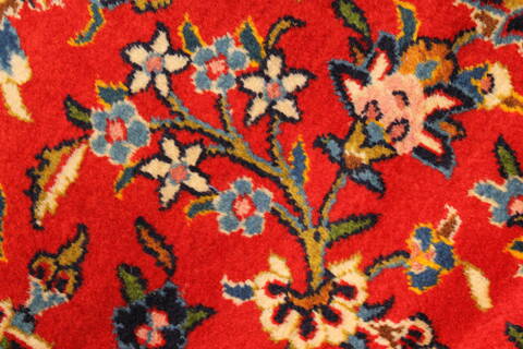 Kashan Red Hand Knotted 112 X 163  Area Rug 250-30407 Image 5