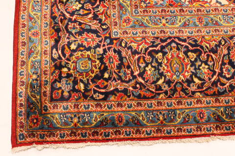 Kashan Red Hand Knotted 112 X 163  Area Rug 250-30407 Image 6
